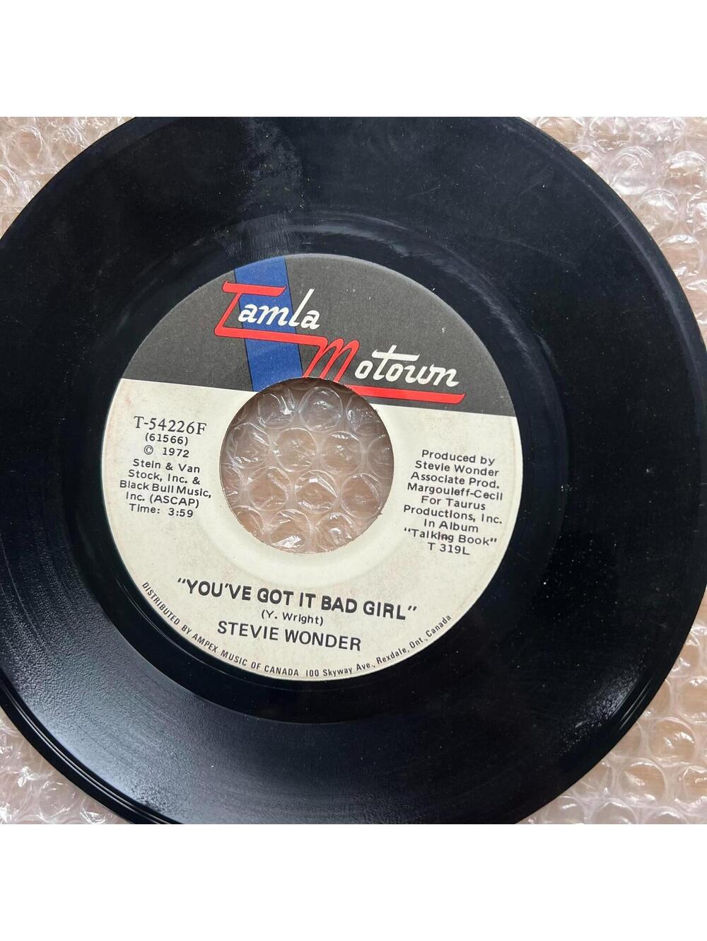 Stevie Wonder – Superstition/You've Got It Bad Girl 45rpm 7' Vinyl Record R86